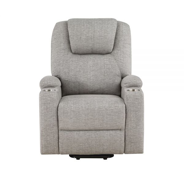 Evander Power Lift Recliner in Light Gray Chenille Finish by ACME Furniture
