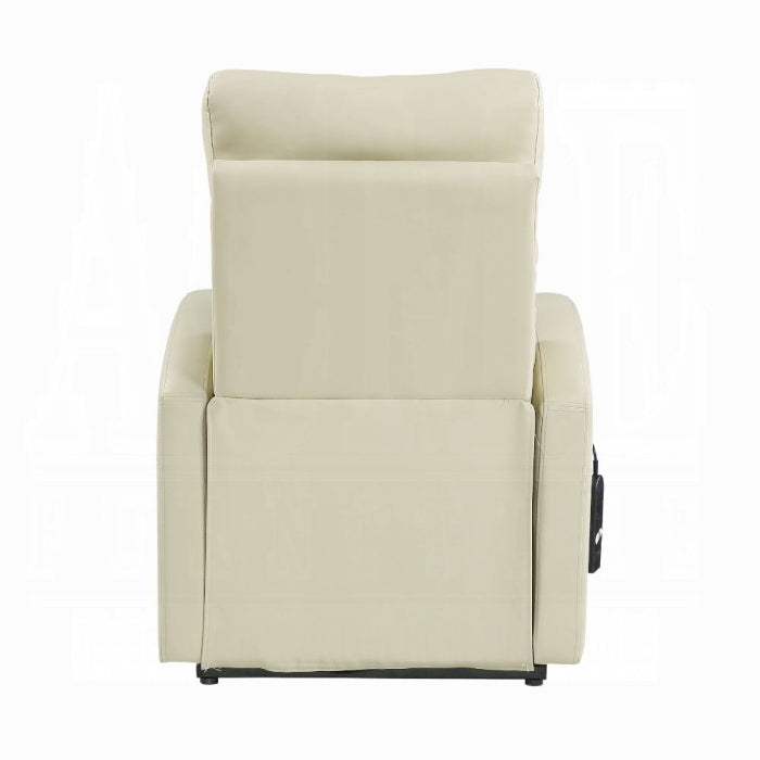 Ricardo Power Motion Recliner W/Lift Faux Leather off White by ACME Furniture
