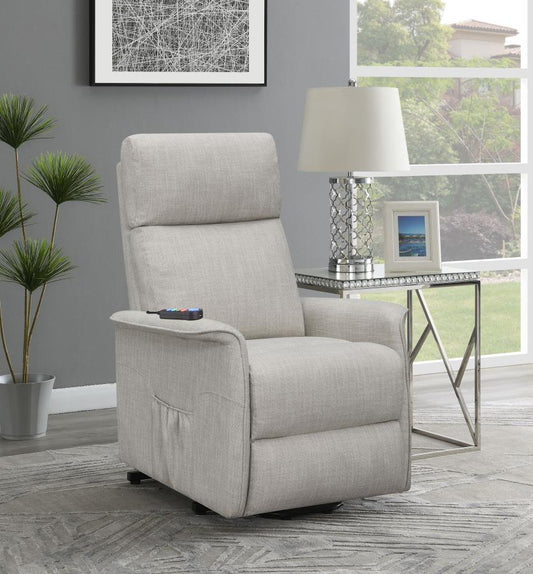Herrera Power Lift Recliner with Wired Remote Beige by COASTER