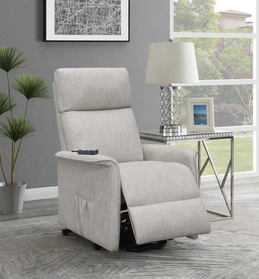Herrera Power Lift Recliner with Wired Remote Beige by COASTER