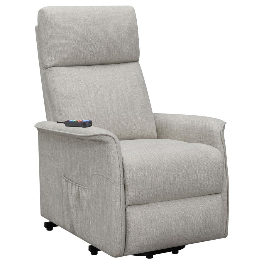 Herrera Power Lift Recliner with Wired Remote Beige by COASTER