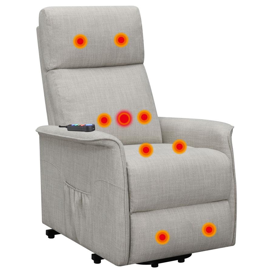 Herrera Power Lift Recliner with Wired Remote Beige by COASTER