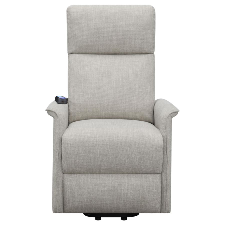Herrera Power Lift Recliner with Wired Remote Beige by COASTER