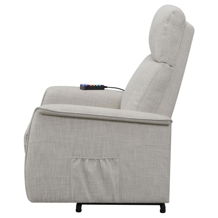 Herrera Power Lift Recliner with Wired Remote Beige by COASTER