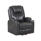 Gunmetal Leather Aire Evander Power Lift Recliner by ACME Furniture