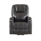 Gunmetal Leather Aire Evander Power Lift Recliner by ACME Furniture