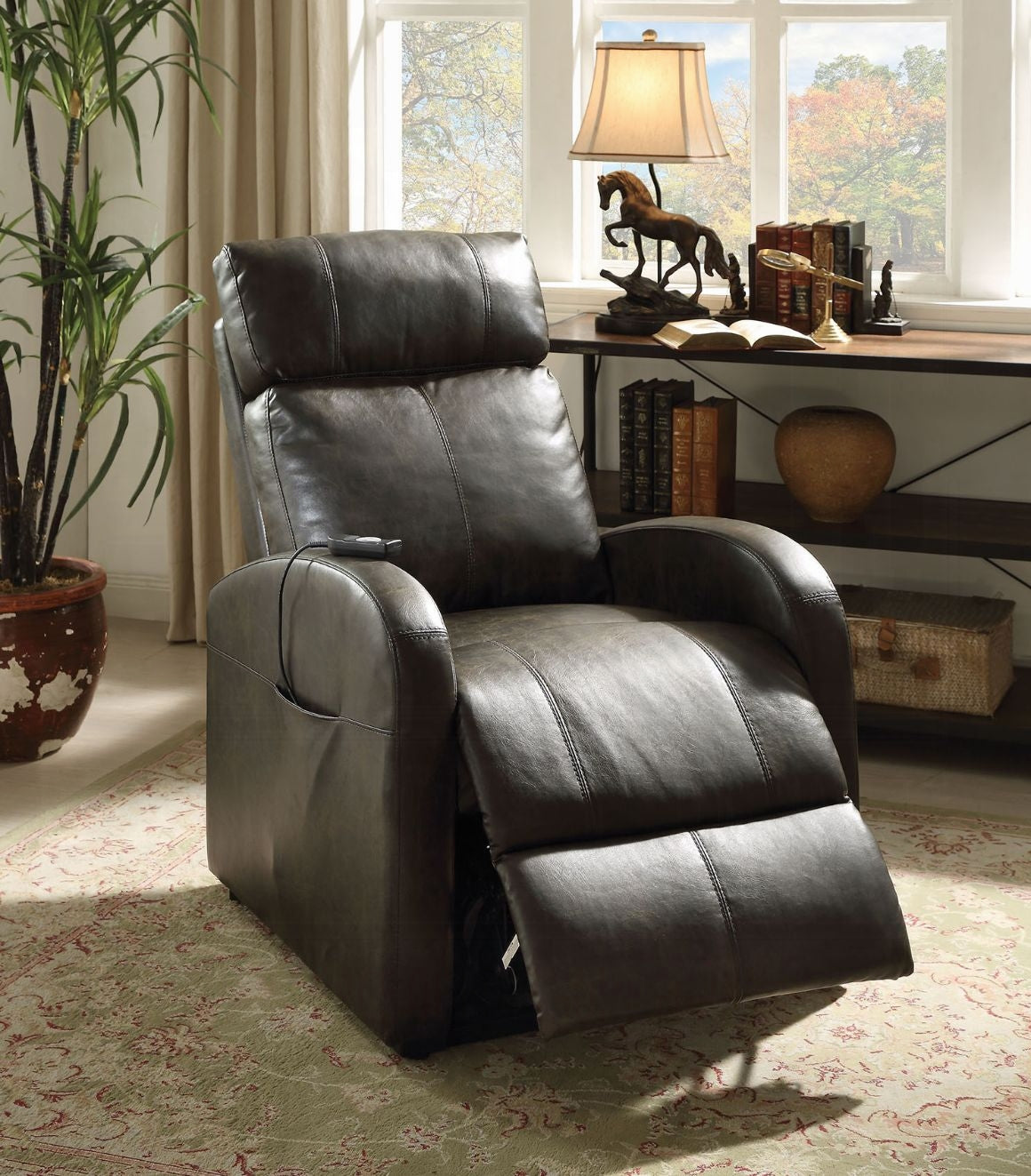 Ricardo Power Motion Recliner W/Lift  in Dark Brown by ACME Furniture