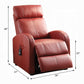 Ricardo Power Motion Recliner W/Lift In Red by ACME Furniture