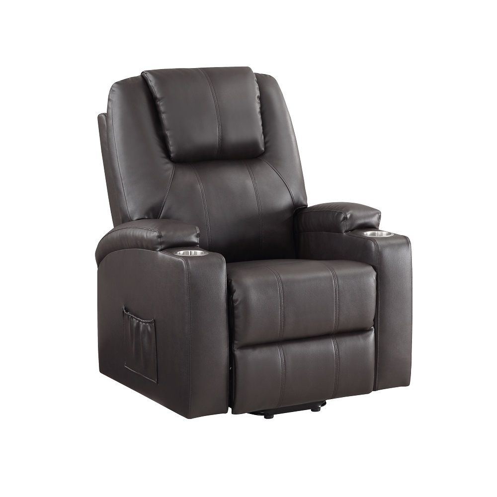 Evander Recliner with Power Lift in Brown by ACME Furniture