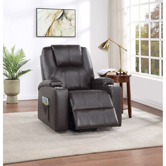 Evander Recliner with Power Lift in Brown by ACME Furniture