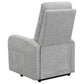 Howie Tufted Upholstered Power Lift Recliner Grey by COASTER