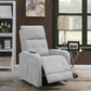 Howie Tufted Upholstered Power Lift Recliner Grey by COASTER