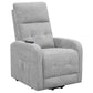 Howie Tufted Upholstered Power Lift Recliner Grey by COASTER