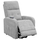 Howie Tufted Upholstered Power Lift Recliner Grey by COASTER