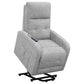 Howie Tufted Upholstered Power Lift Recliner Grey by COASTER