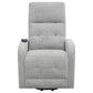 Howie Tufted Upholstered Power Lift Recliner Grey by COASTER