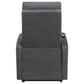 Howie Tufted Upholstered Power Lift Recliner Charcoal by COASTER