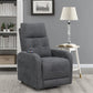 Howie Tufted Upholstered Power Lift Recliner Charcoal by COASTER