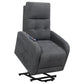 Howie Tufted Upholstered Power Lift Recliner Charcoal by COASTER