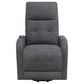 Howie Tufted Upholstered Power Lift Recliner Charcoal by COASTER