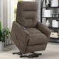 Henrietta Power Lift Recliner with Storage Pocket Brown by COASTER