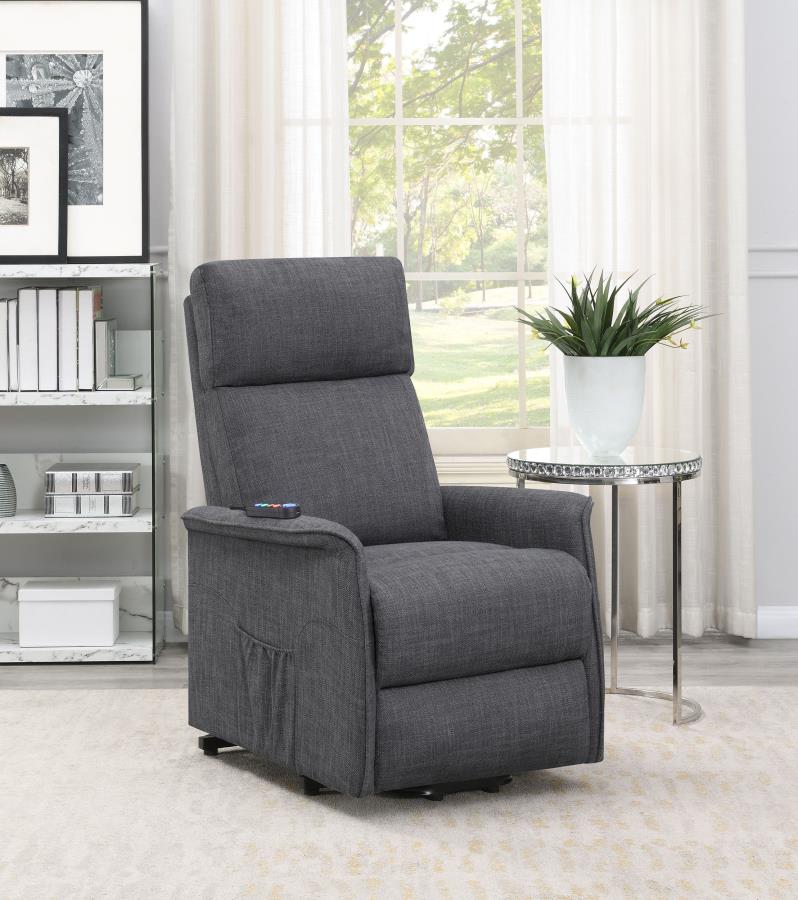 Herrera Power Lift Recliner with Wired Remote Charcoal by COASTER