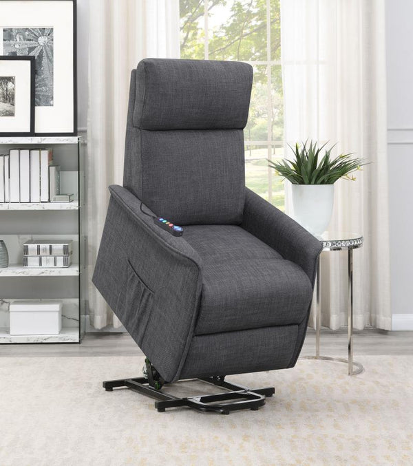 Herrera Power Lift Recliner with Wired Remote Charcoal by COASTER