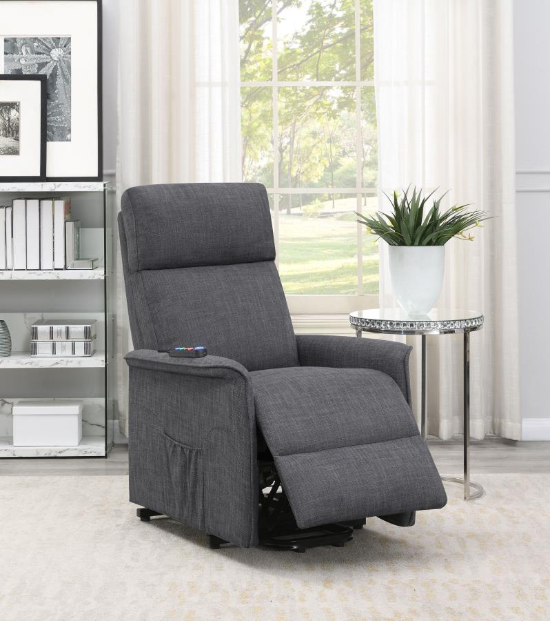 Herrera Power Lift Recliner with Wired Remote Charcoal by COASTER