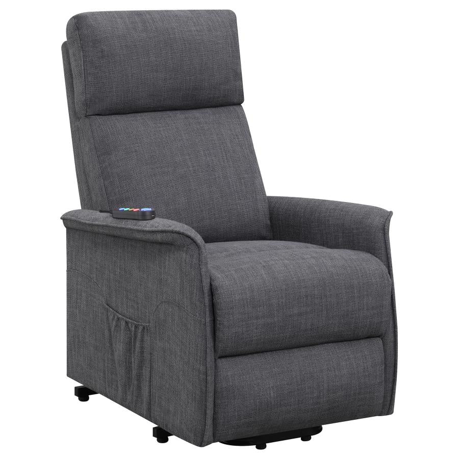 Herrera Power Lift Recliner with Wired Remote Charcoal by COASTER