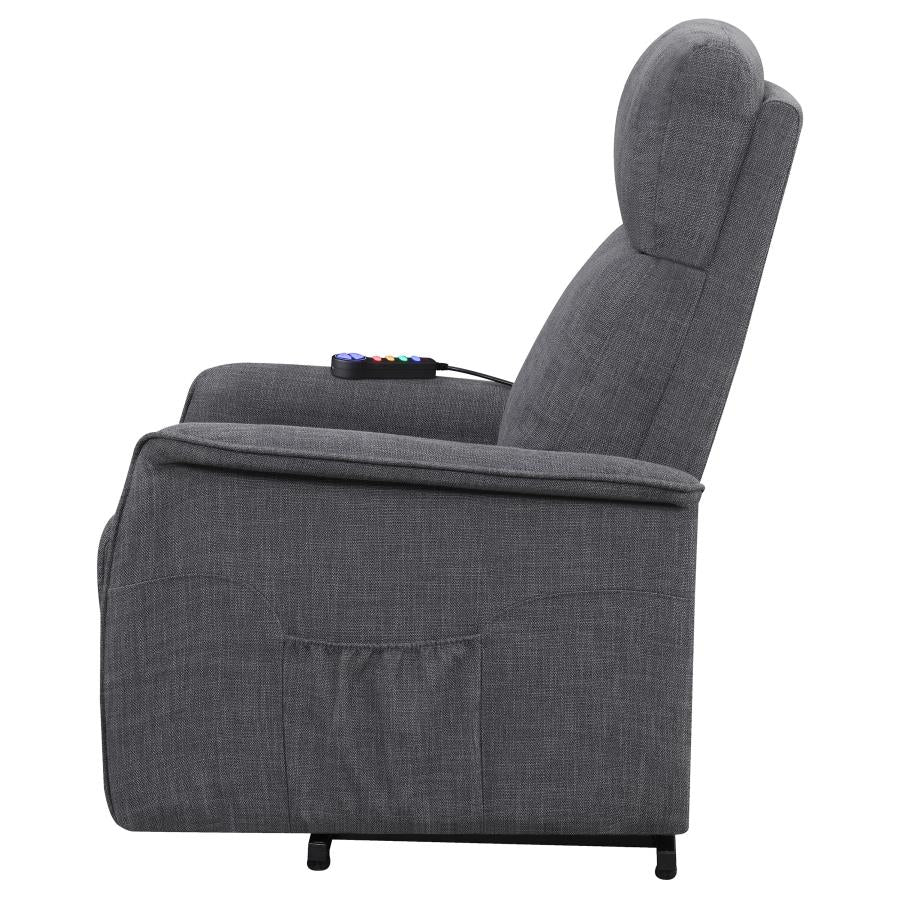 Herrera Power Lift Recliner with Wired Remote Charcoal by COASTER