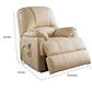 New Beige Leatherette Power Lift Massage Recliner by HOMEROOTS