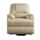 New Beige Leatherette Power Lift Massage Recliner by HOMEROOTS