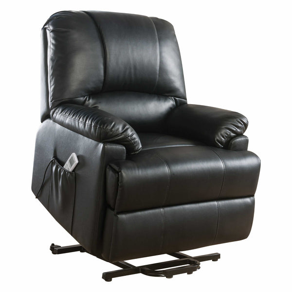 NEW Black Leatherette Power Lift Massage Recliner by HOMEROOTS